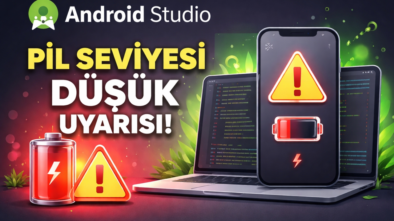 Android Studio - Pil Seviyesi Gösterme ve Uyarı Resmi